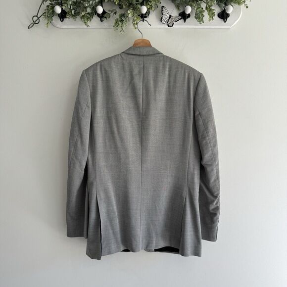 Mens Ben Sherman Gray Two Button Blazer 40L corporate Wall Street business man - Picture 2 of 6